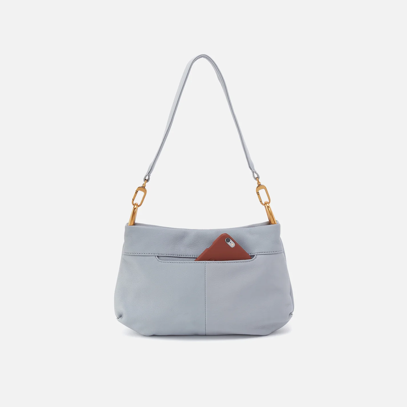 Advance Shoulder Bag in Pebbled Leather - Indigo Cloud - Image 5