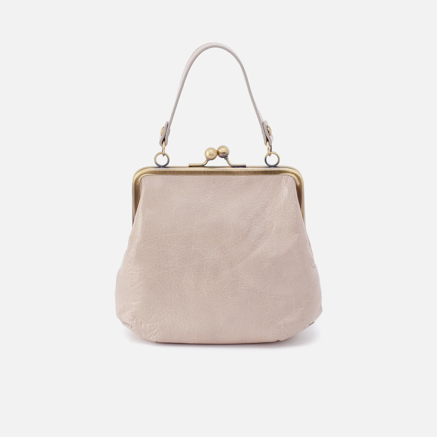 Alba Crossbody In Gloss Leather - Stone Gloss - Image 5