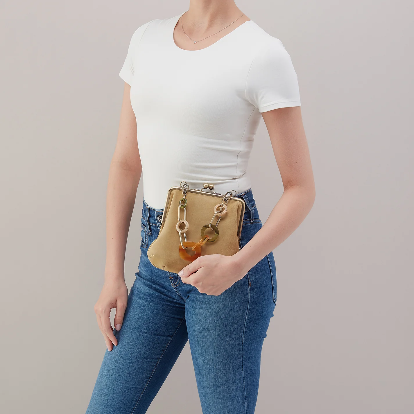 Alba Crossbody With Charm In Suede Leather - Twilight Fern - Image 4