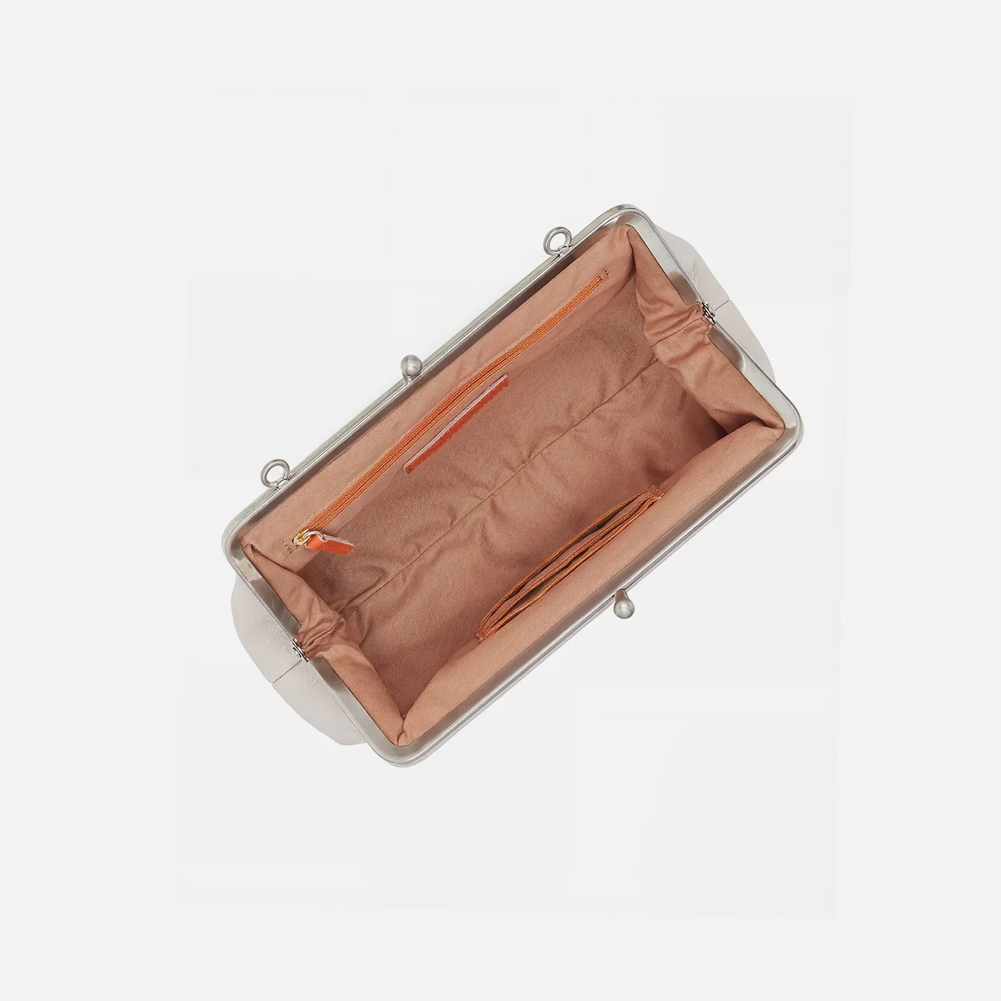 Alba Frame Small Shoulder Bag in Buffed Leather - Stone - Image 5