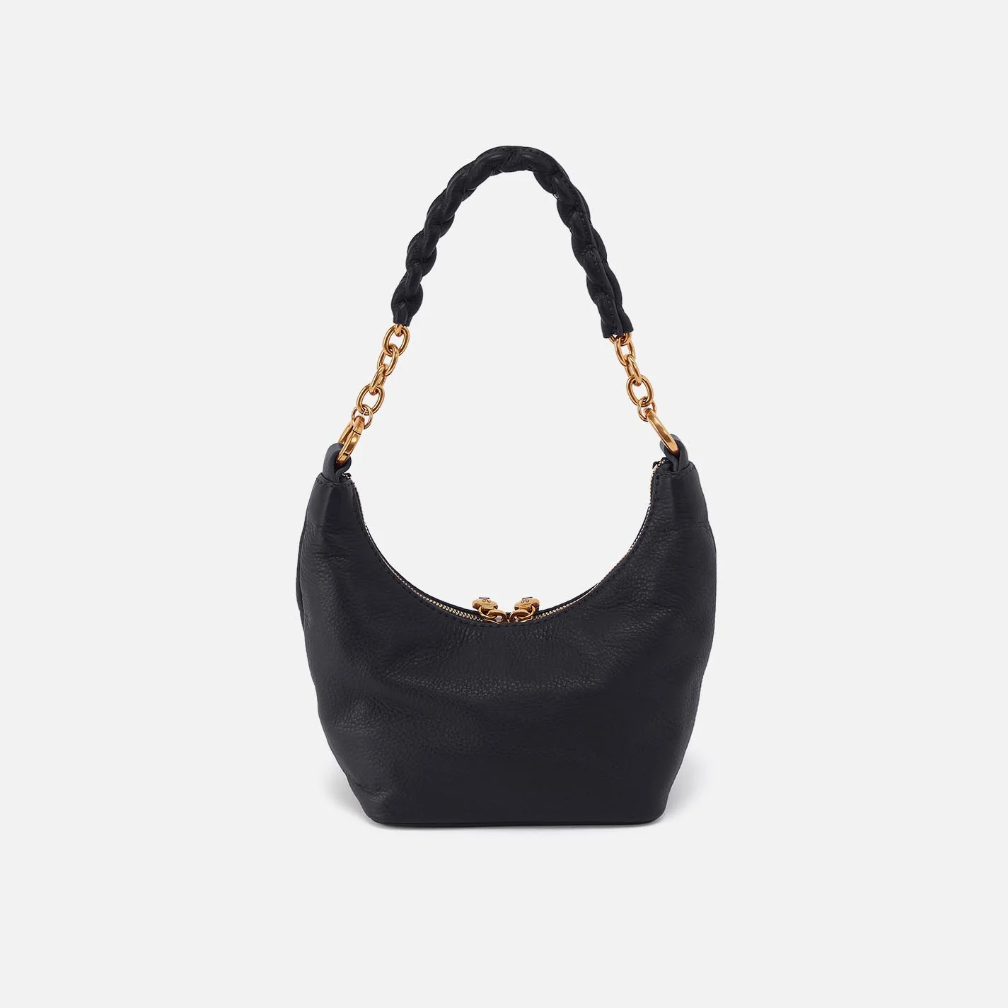 Astrid Small Crossbody in Pebbled Leather - Black - Image 4