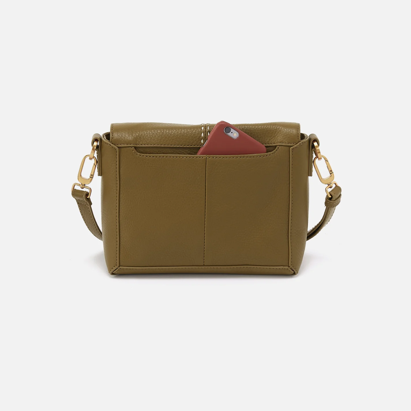 Austin Flap Crossbody In Pebbled Leather - Sunlit Sage - Image 4