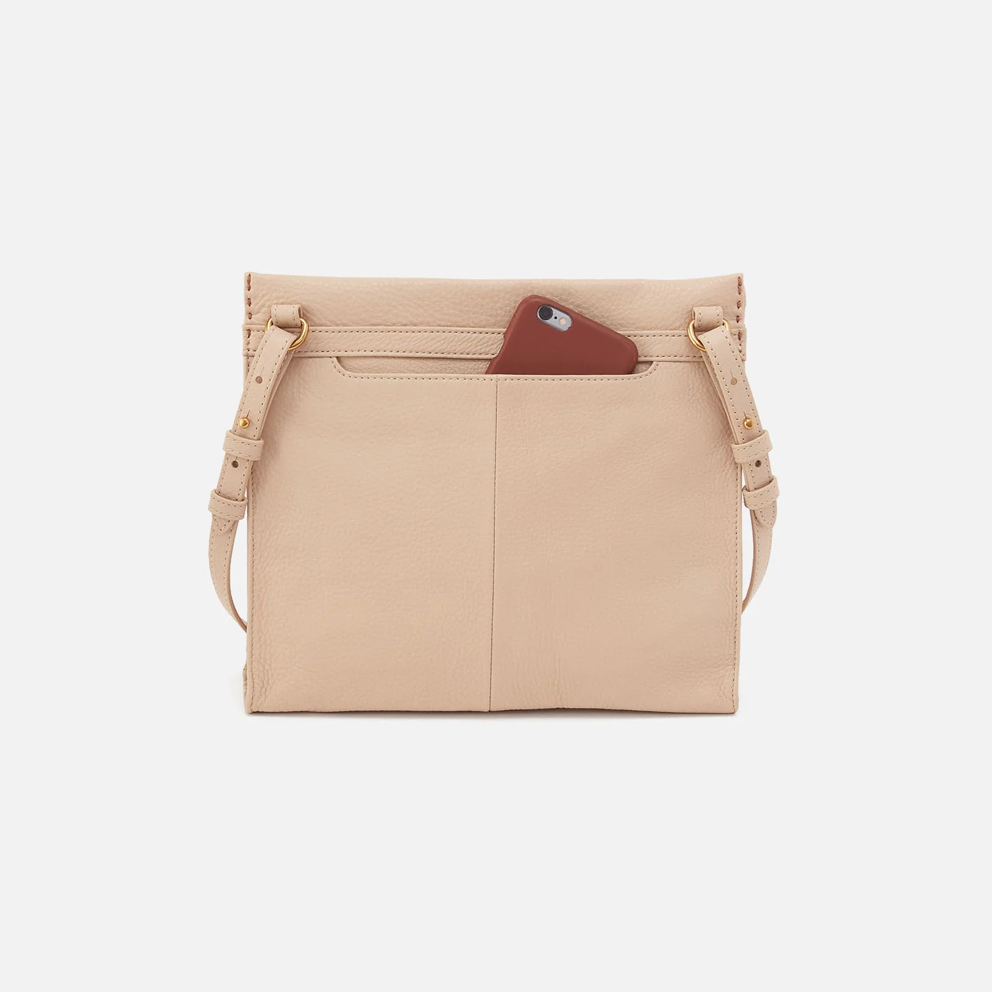 Austin Medium Crossbody In Pebbled Leather - Linen - Image 4