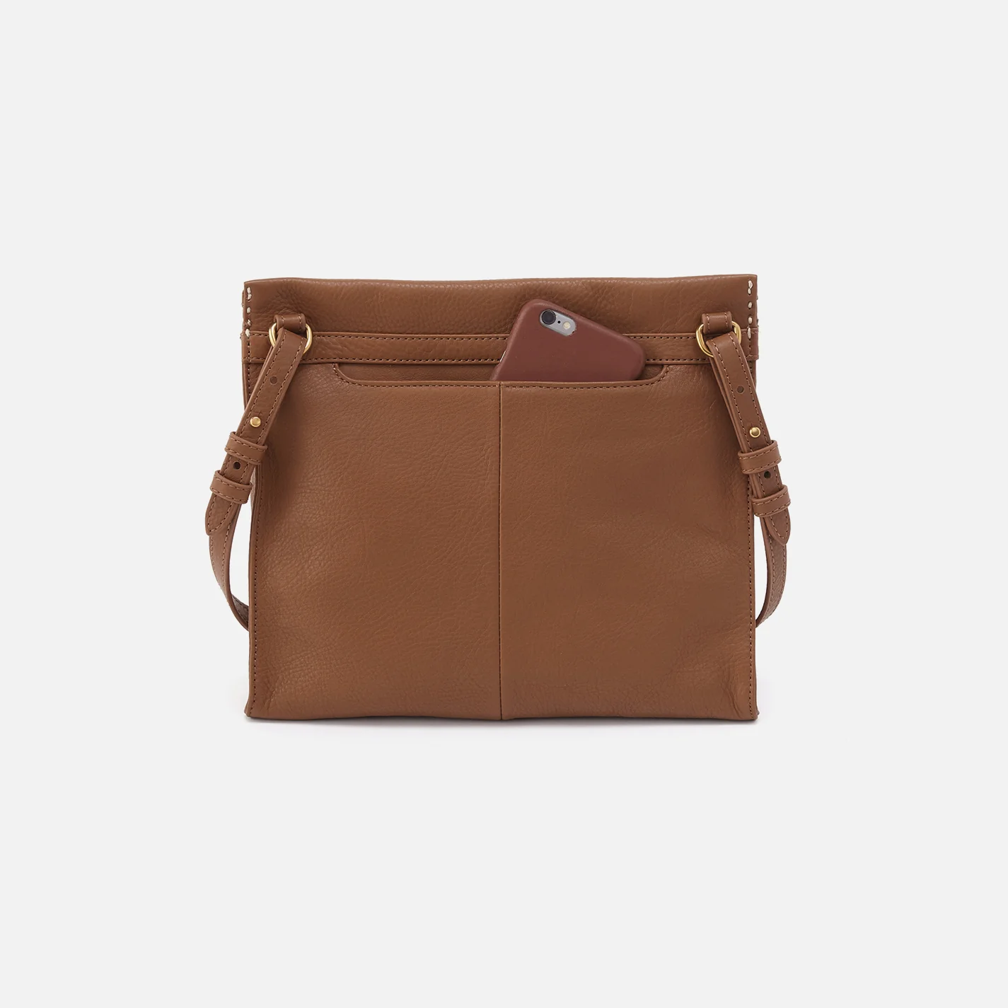 Austin Medium Crossbody In Pebbled Leather - Timber Brown - Image 4