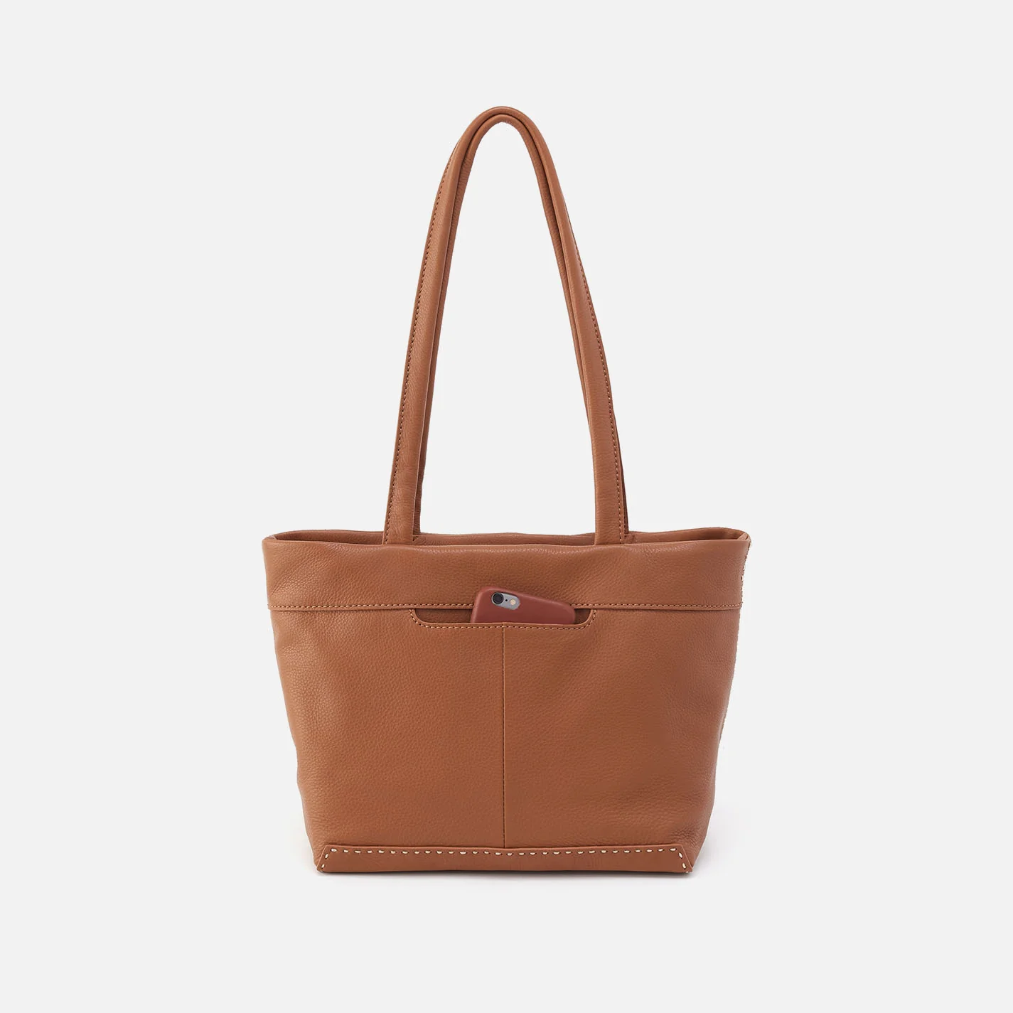 Austin Tote in Pebbled Leather - Warm Honey - Image 5