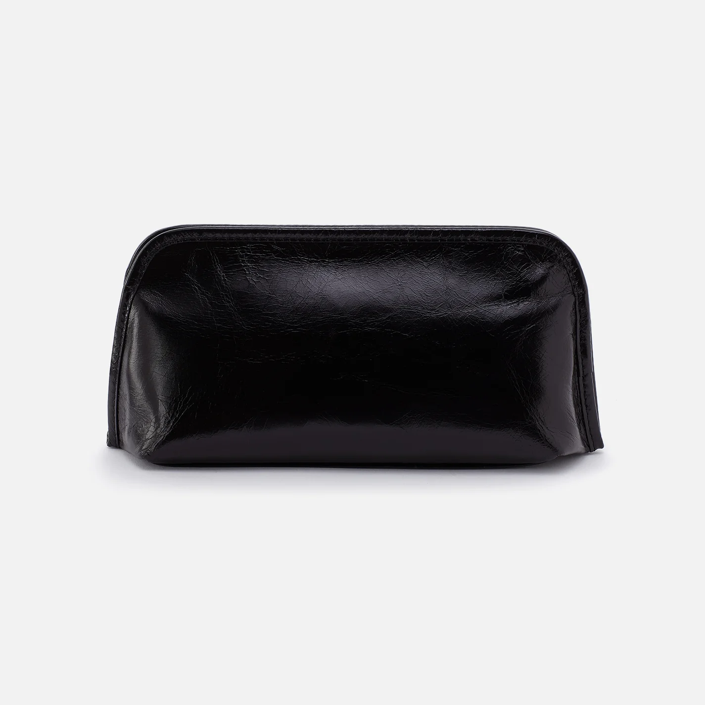 Beauty Brush Case In Polished Leather - Black - Image 3