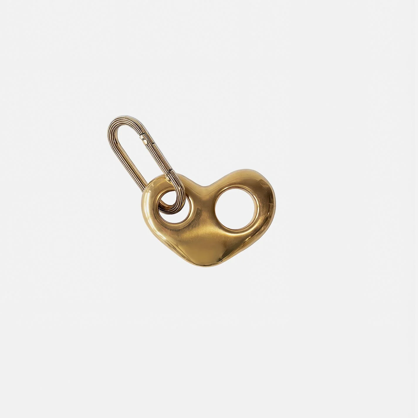 Bubble Heart Bag Charm - Gold