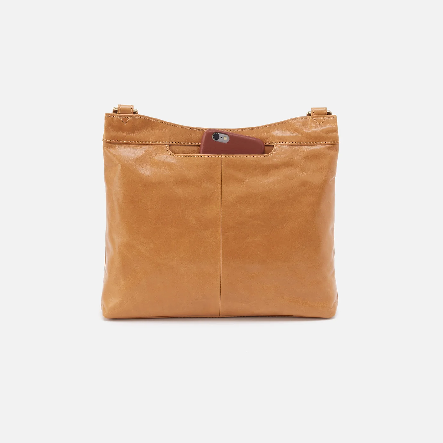 Cambel Crossbody In Polished Leather - Natural - Image 4