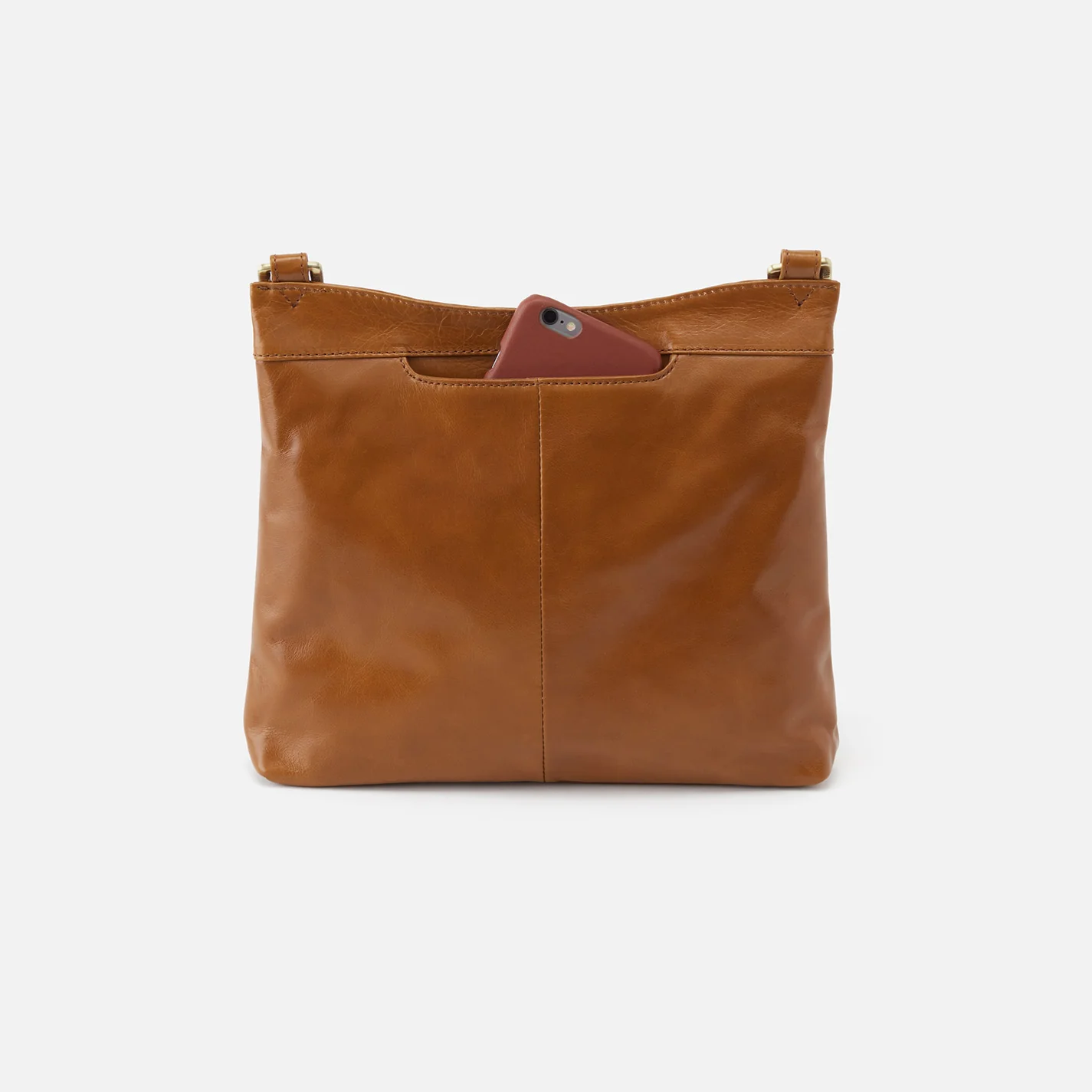 Cambel Crossbody In Polished Leather - Truffle - Image 4