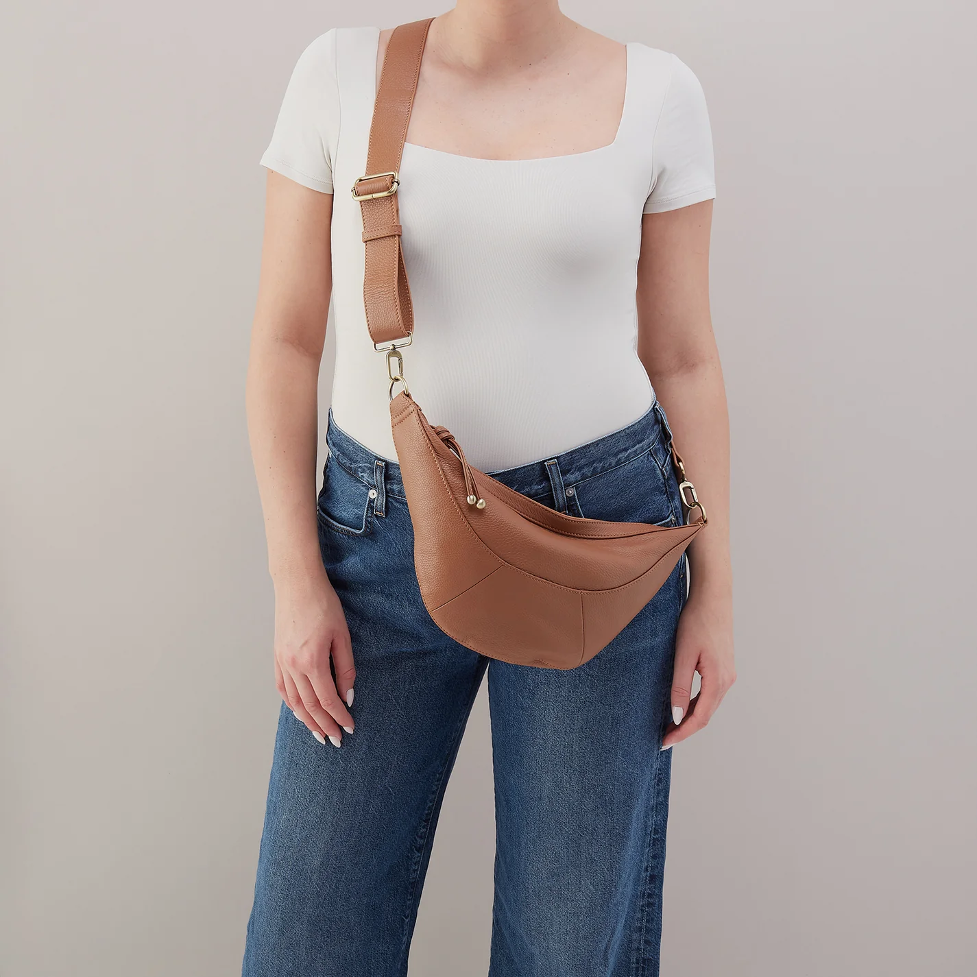 Carmen Sling In Pebbled Leather - Brown Sugar - Image 3