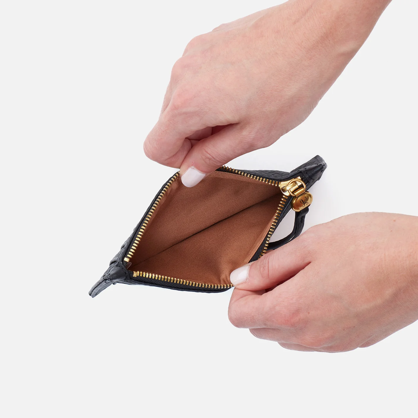 Carte Card Case In Pebbled Leather - Black - Image 3