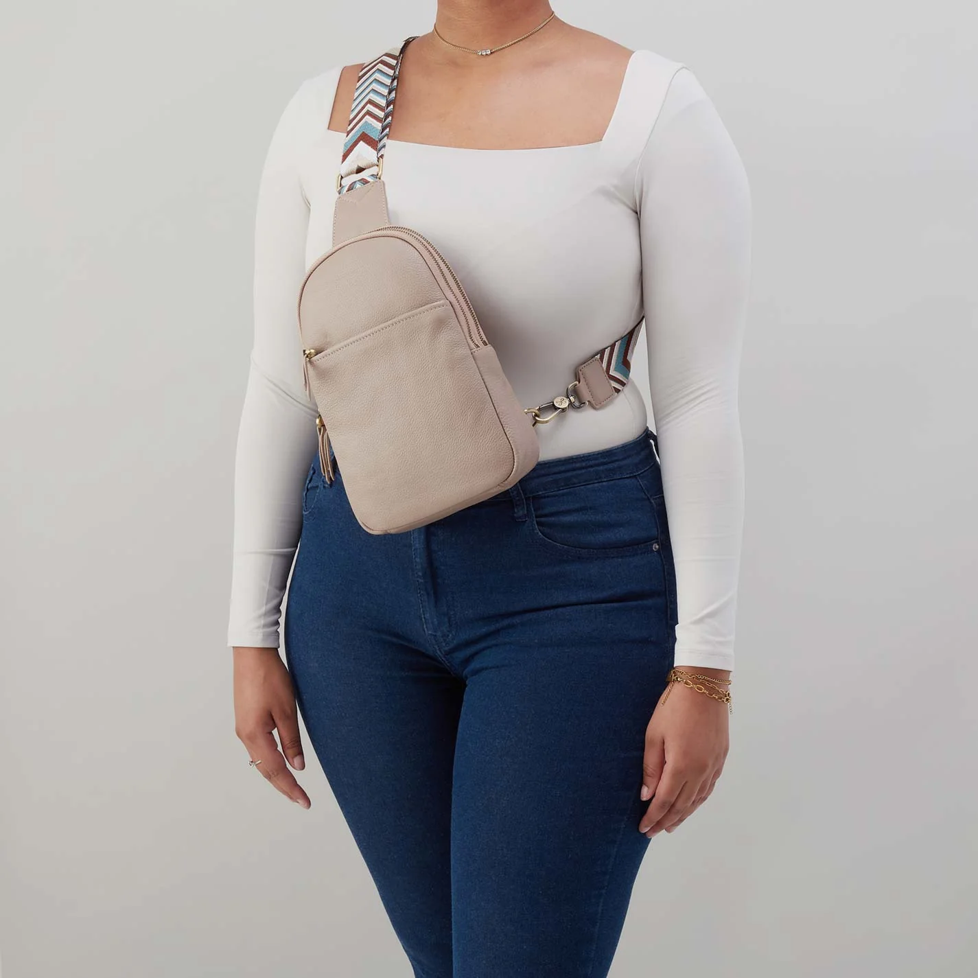 Cass Sling in Pebbled Leather - Warm Adobe - Image 2