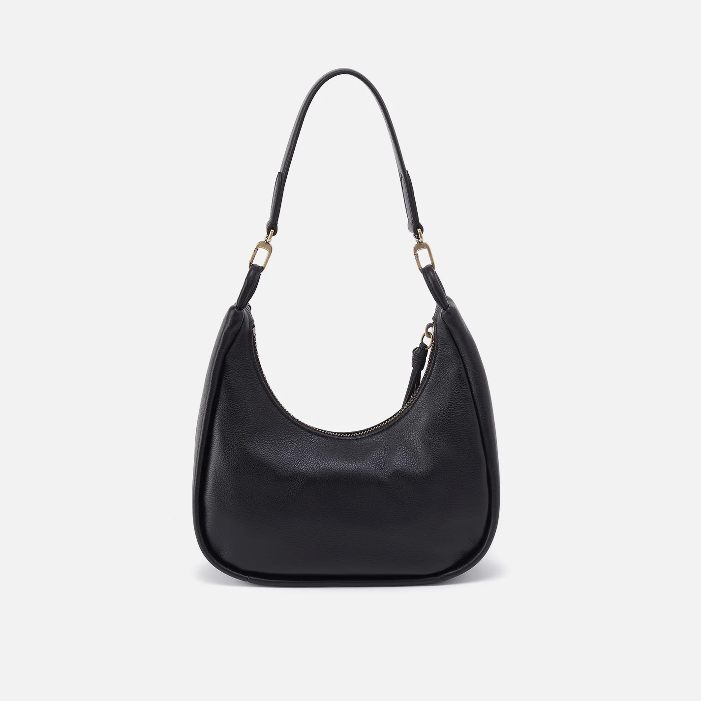 Cass Small Shoulder In Pebbled Leather - Black - Image 6