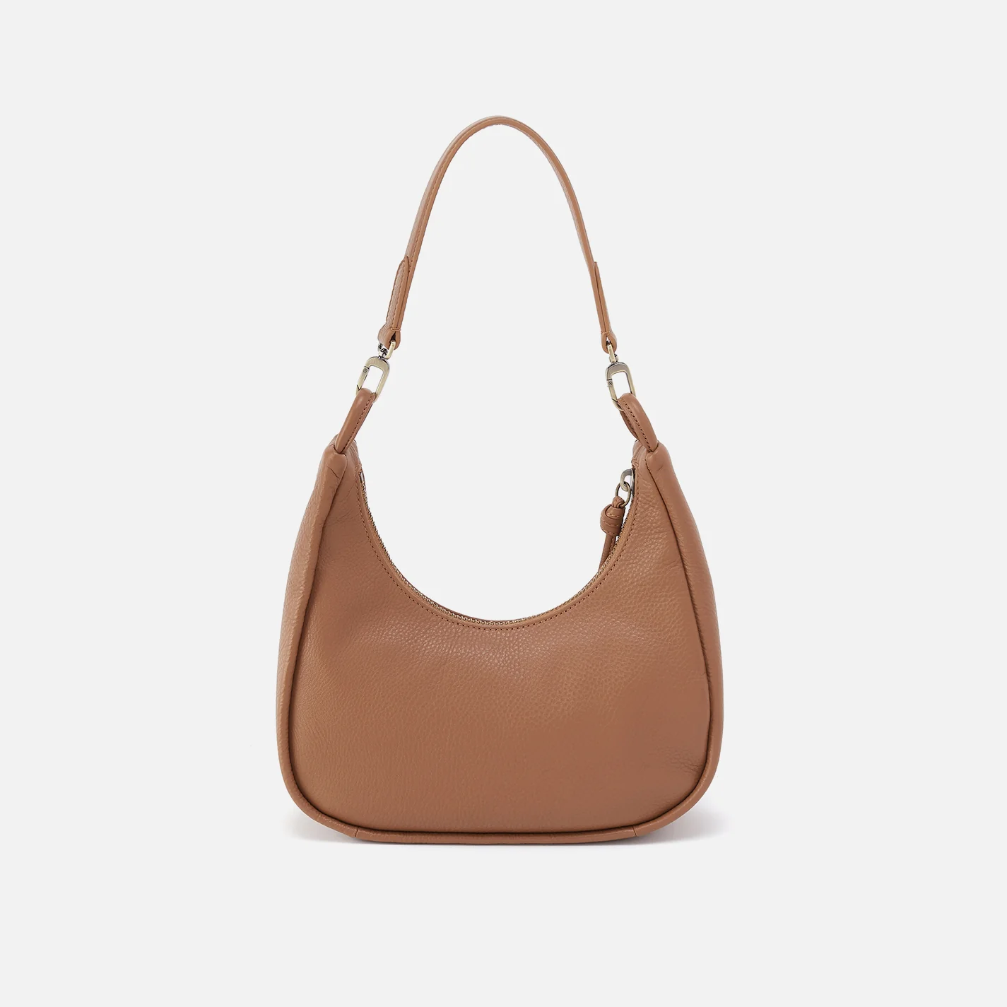 Cass Small Shoulder In Pebbled Leather - Brown Sugar - Image 6