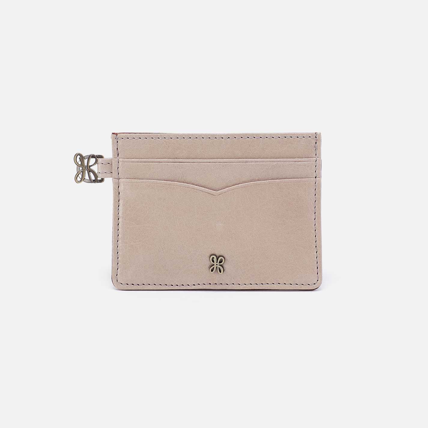 Charmed Card Case in Gloss Leather - Stone Gloss