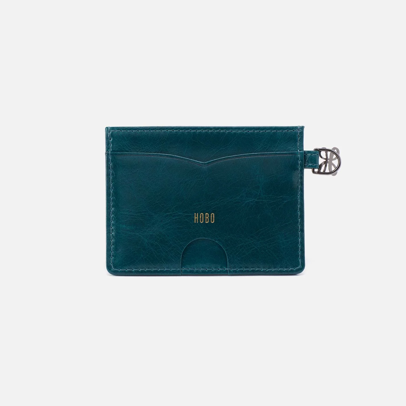 Charmed Card Case in Polished Leather - Wild Bluegrass - Image 3