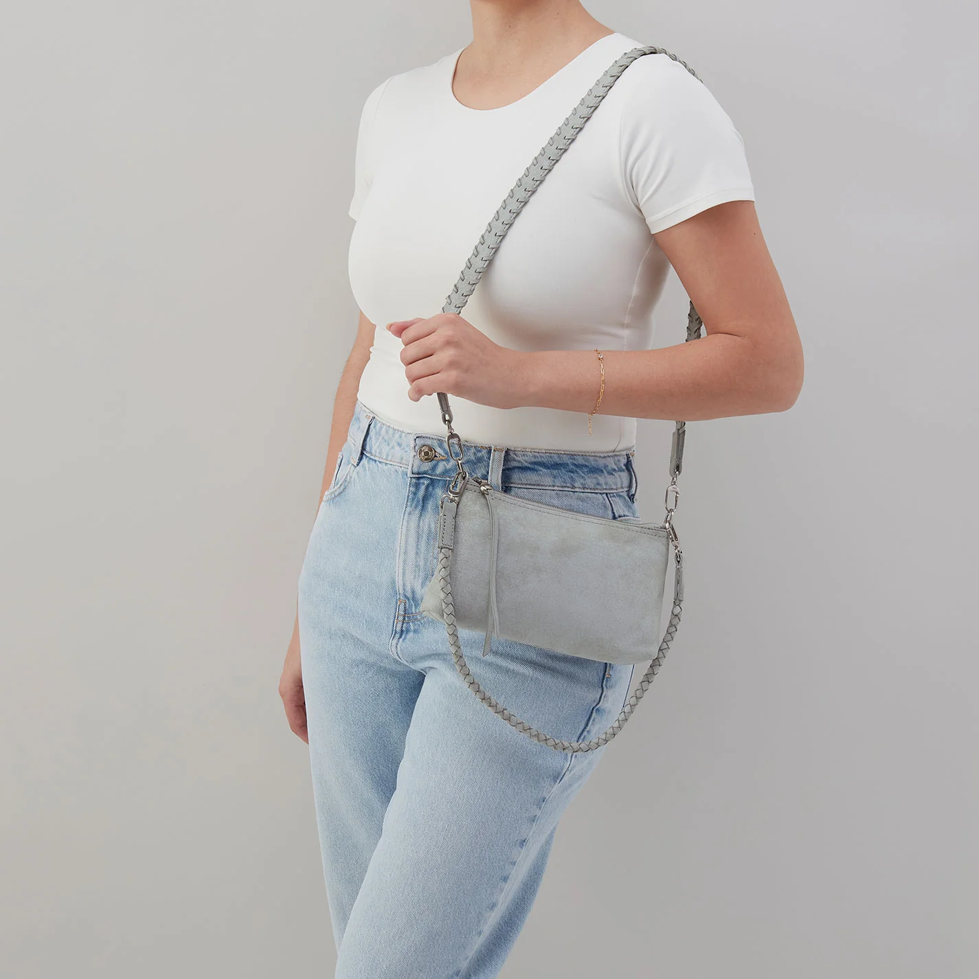 Darcy Crossbody In Buffed Leather - Misty Harbor - Image 3