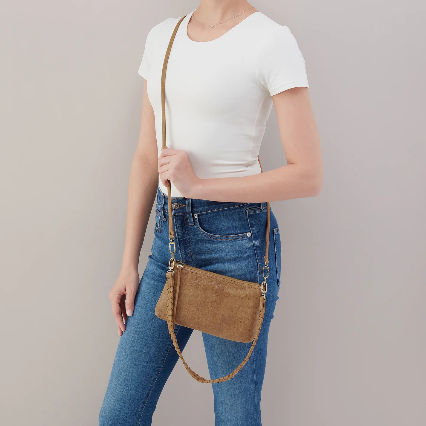 Darcy Crossbody In Buffed Leather - Whiskey - Image 3