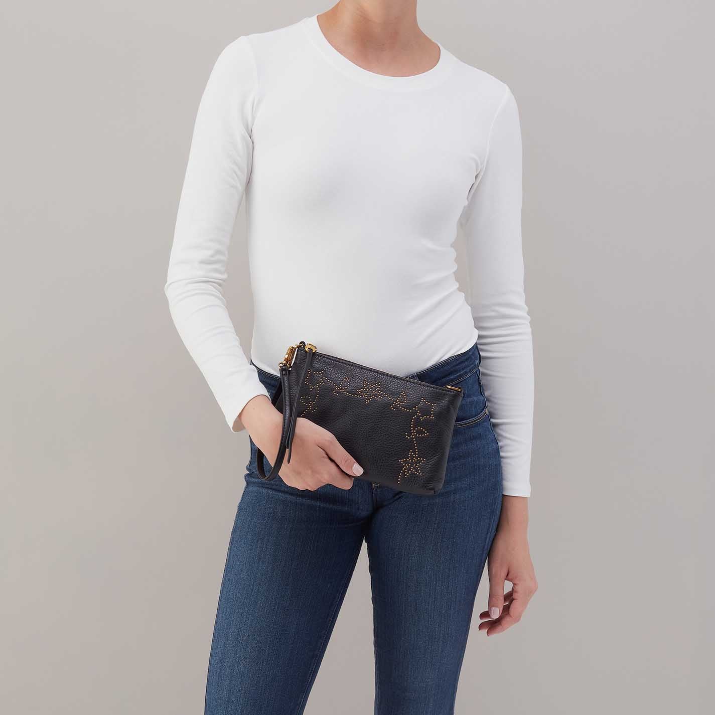 Darcy Crossbody in Pebbled Leather - Black - Image 6