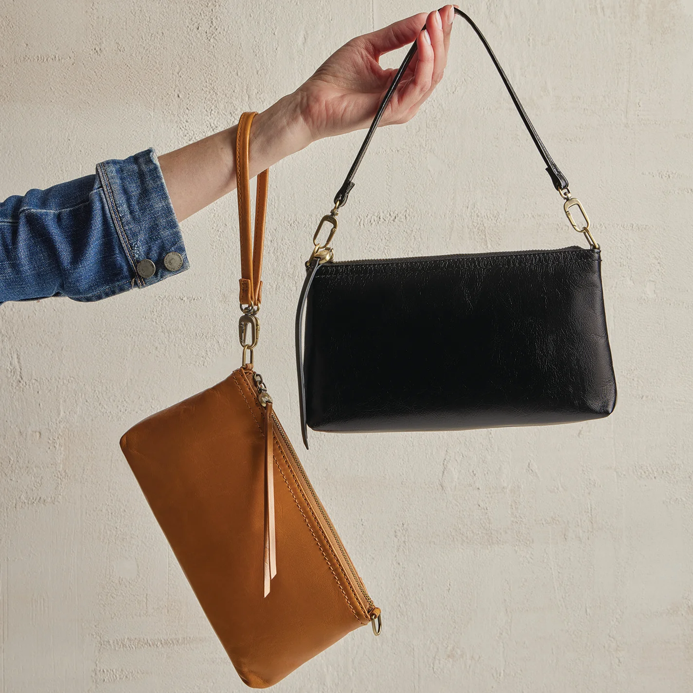 Darcy Crossbody In Polished Leather - Black - Image 9