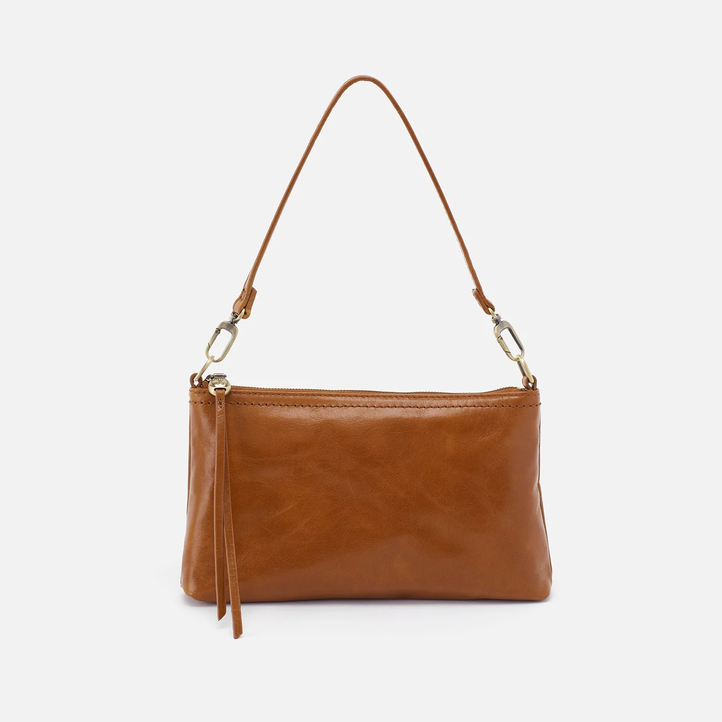 Darcy Crossbody In Polished Leather - Truffle - Image 8
