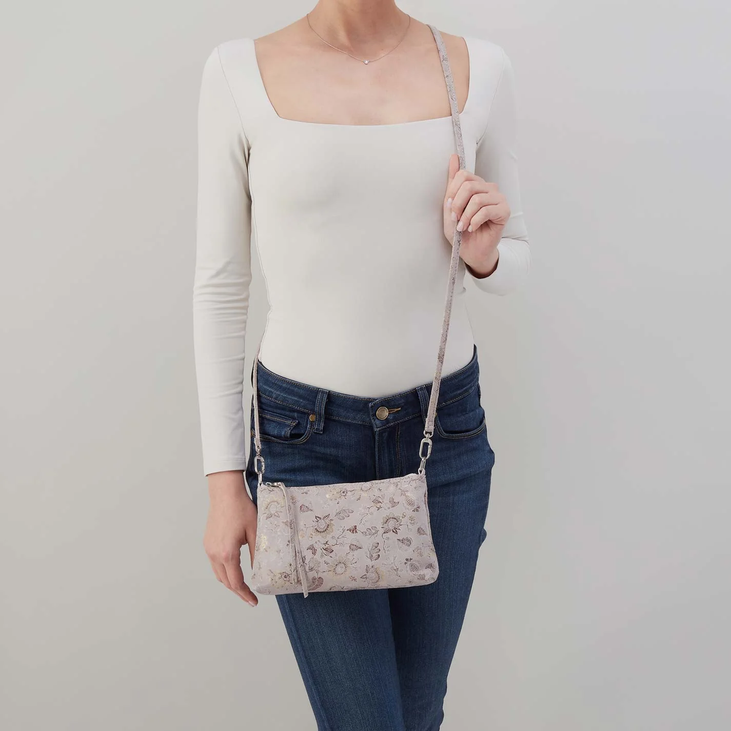 Darcy Crossbody in Printed Leather - Mystic Bloom - Image 3