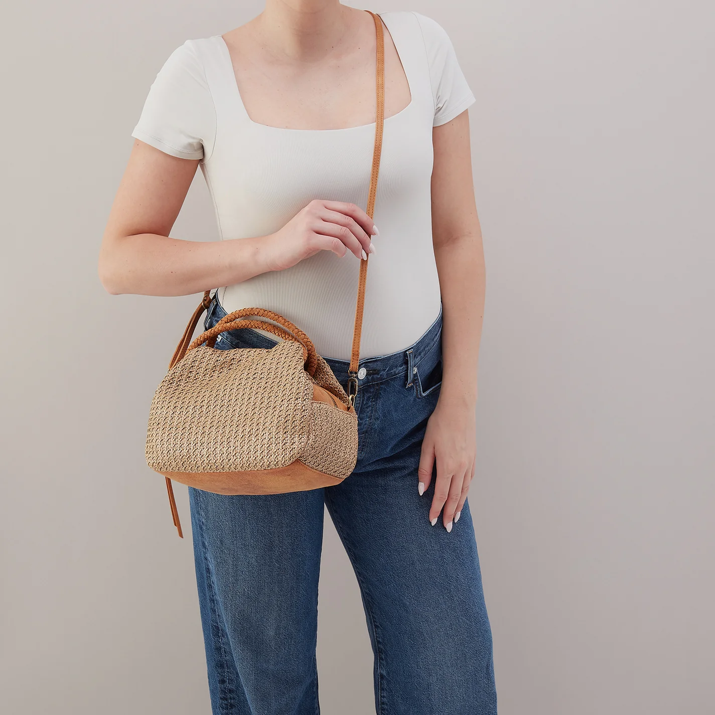 Darling Small Satchel In Woven Straw - Meadow Woven Straw - Image 3