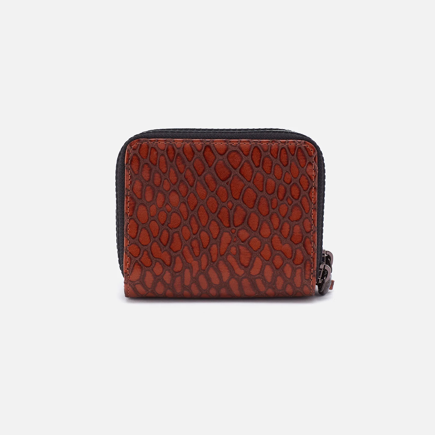Dixon Medium Zip Wallet In High Gloss Leather - Tortoise - Image 3