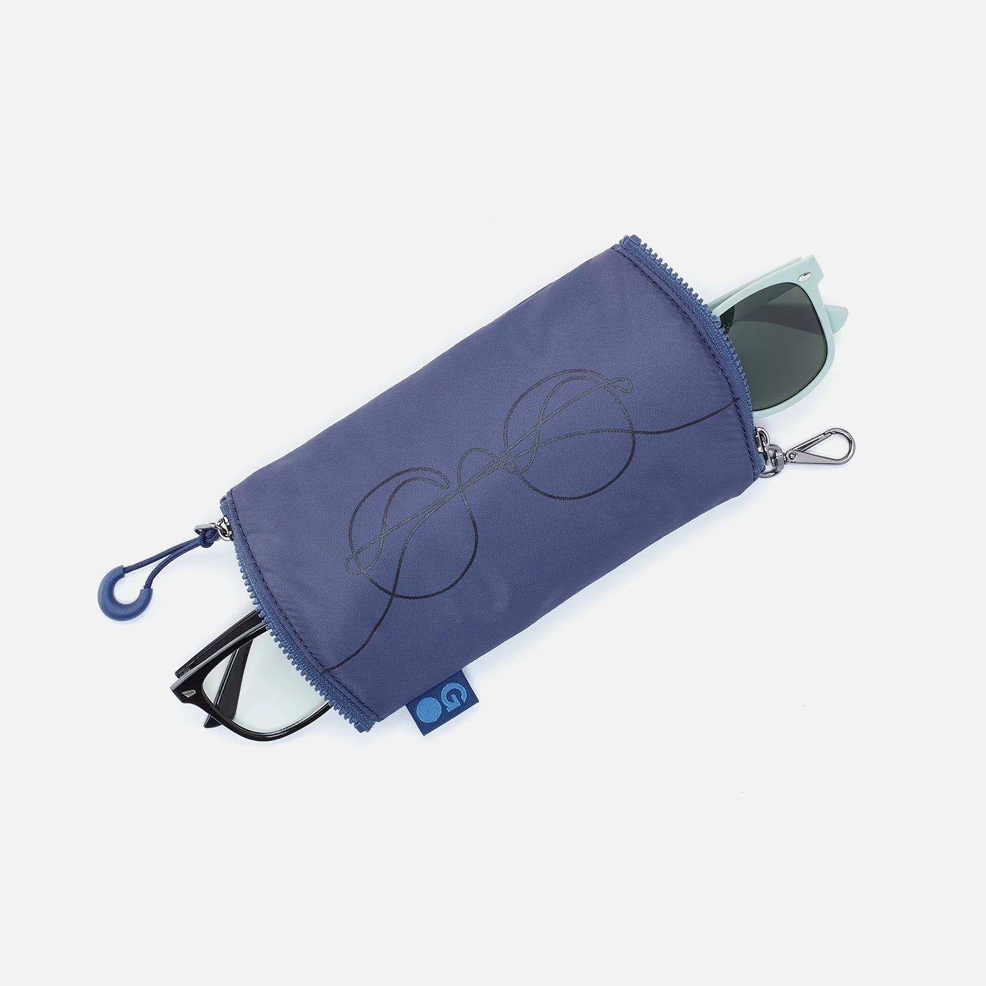 DOUBLE VISION Clip Eyewear Organizer in CaRefiber recycled nylon - Ocean - Image 3