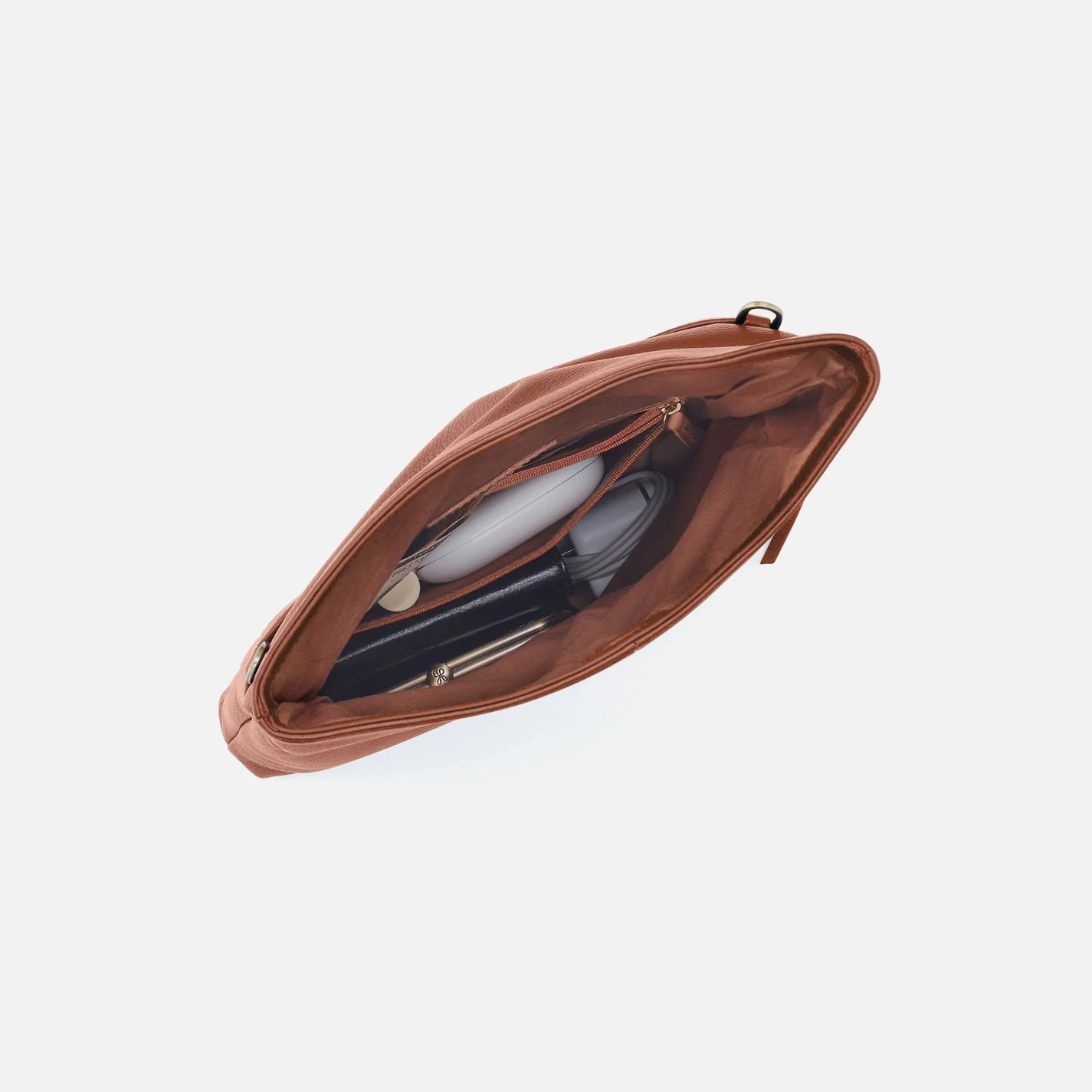 Draft Crossbody in Pebbled Leather - Bridle Brown - Image 3
