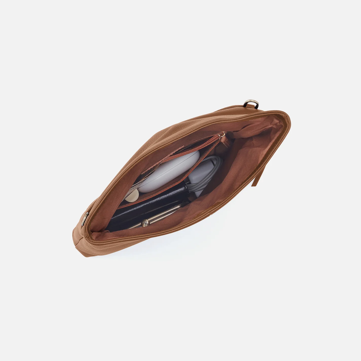 Draft Crossbody In Pebbled Leather - Brown Sugar - Image 3
