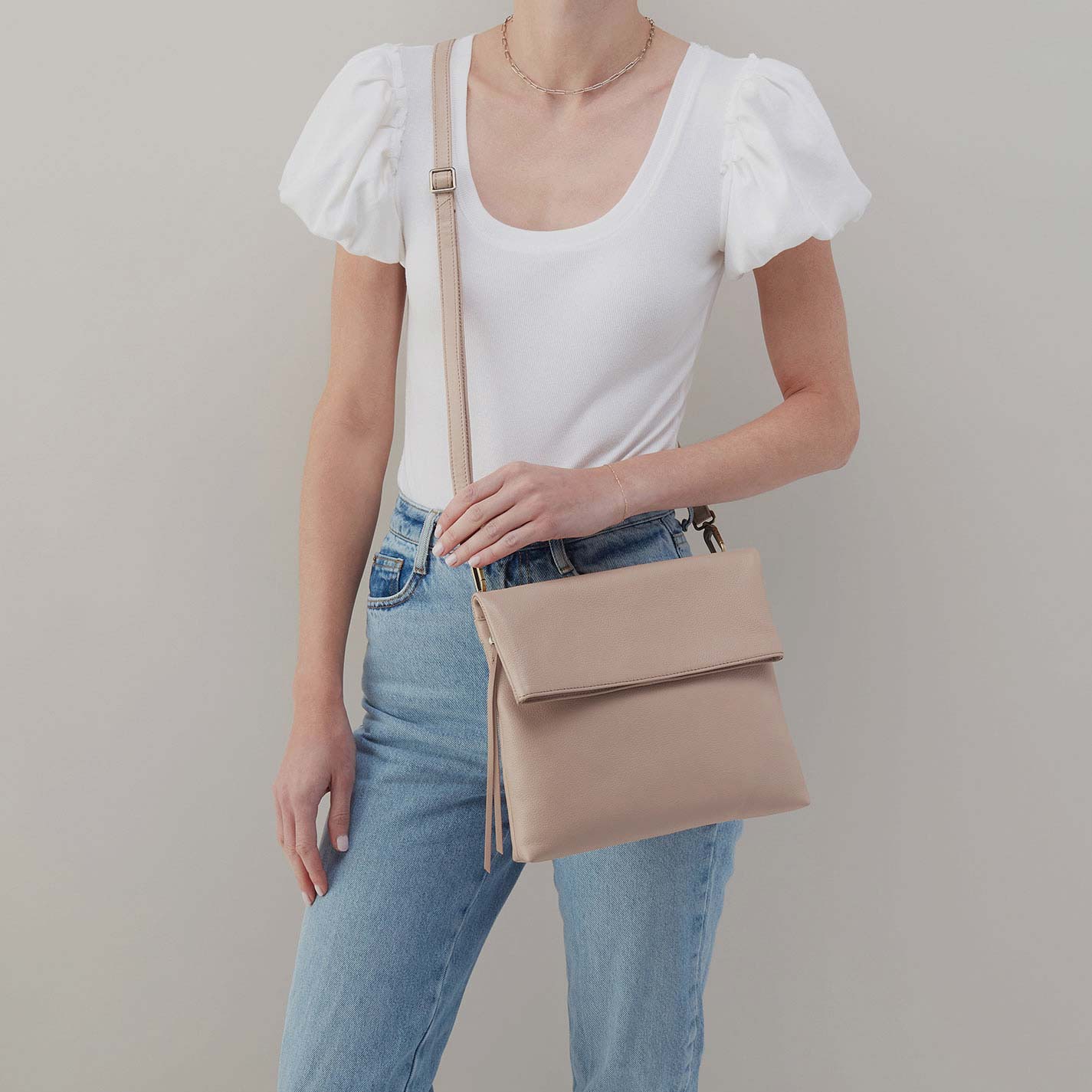 Draft Crossbody in Pebbled Leather - Warm Adobe - Image 2