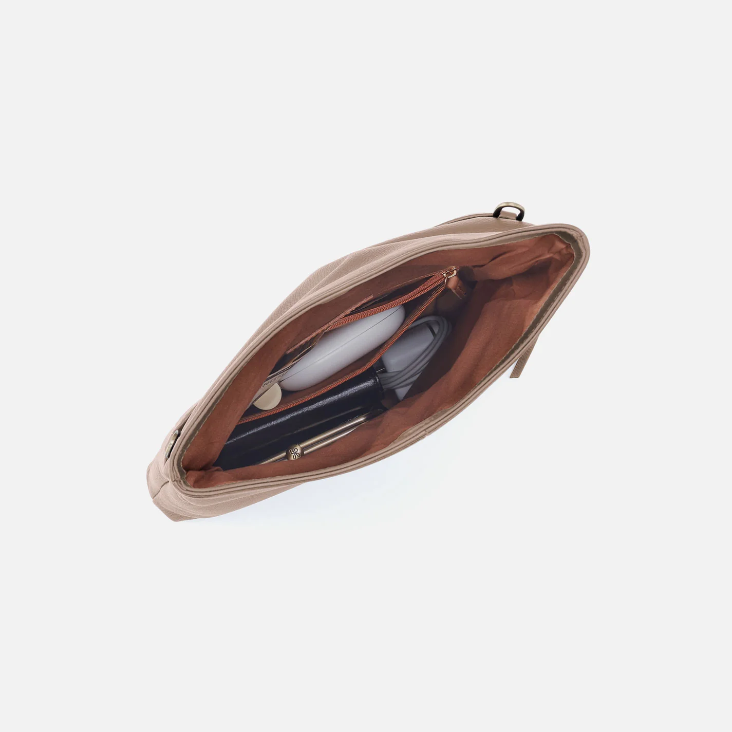 Draft Crossbody in Pebbled Leather - Warm Adobe - Image 3