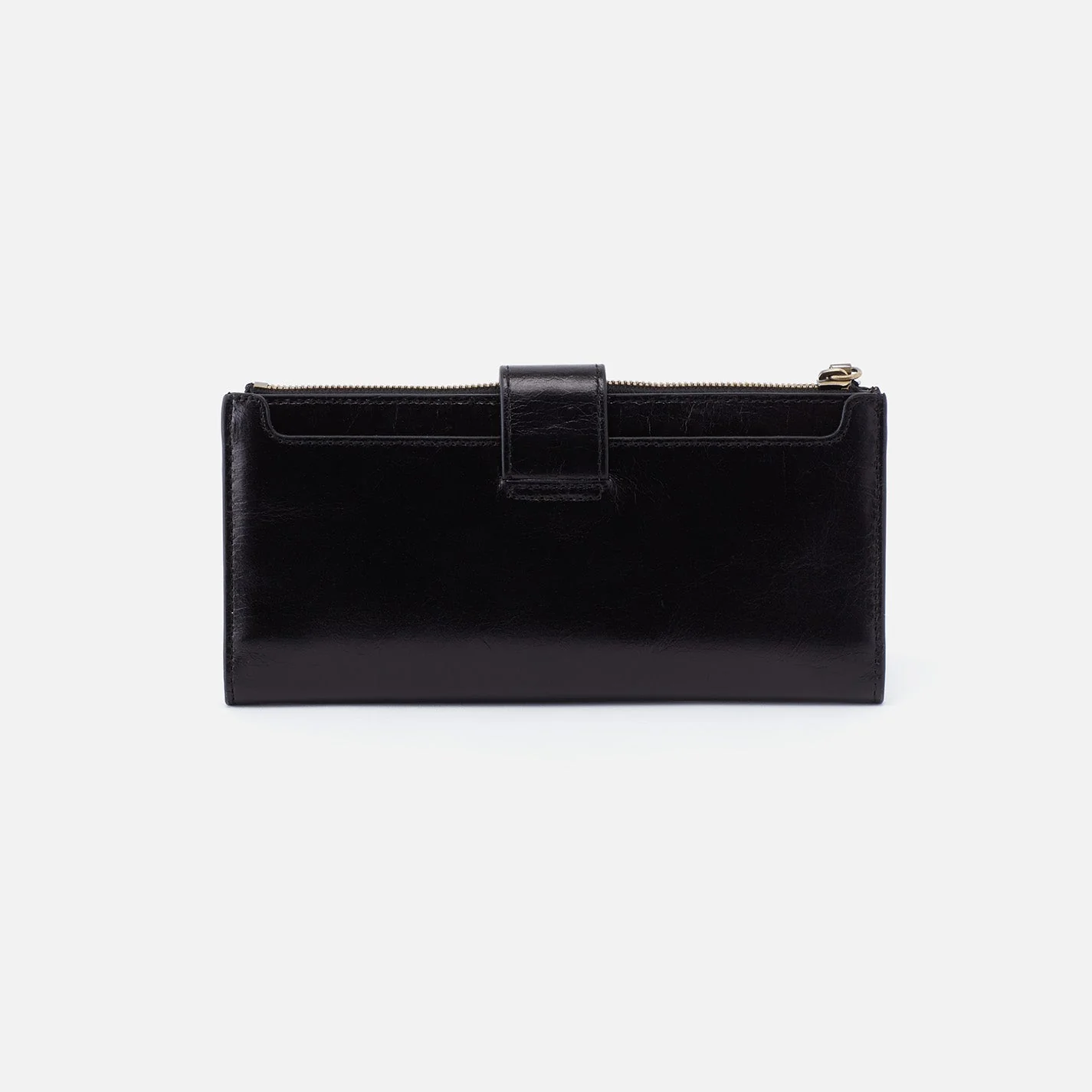 Dunn Continental Wallet In Polished Leather - Black - Image 4
