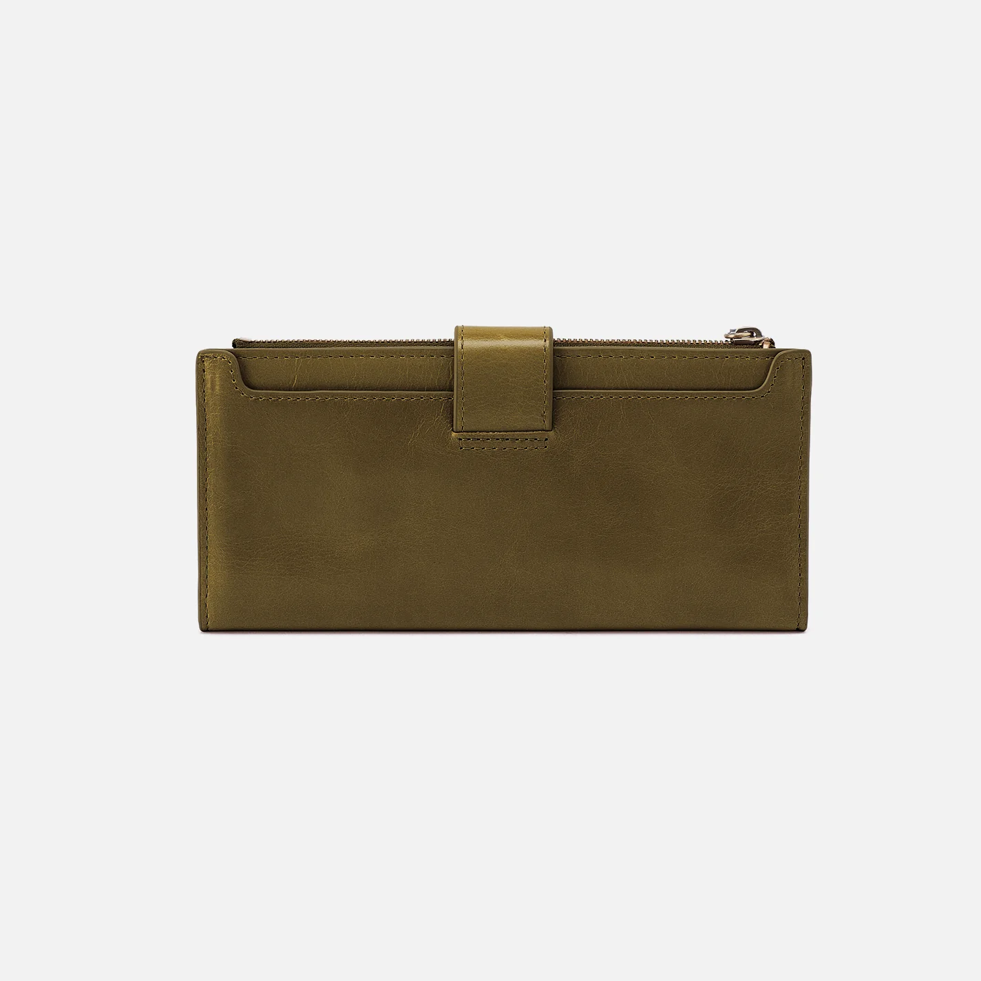 Dunn Continental Wallet In Polished Leather - Olive Veil - Image 3