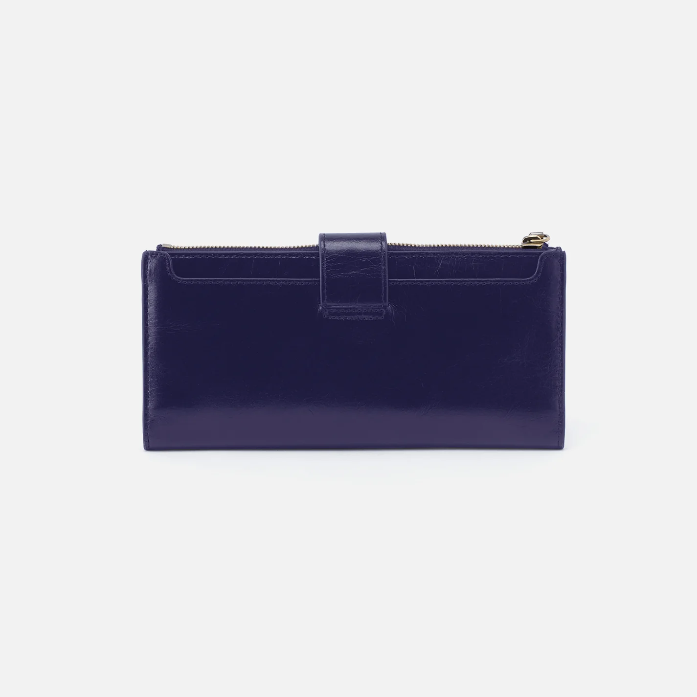 Dunn Continental Wallet in Polished Leather - Winter Violet - Image 3