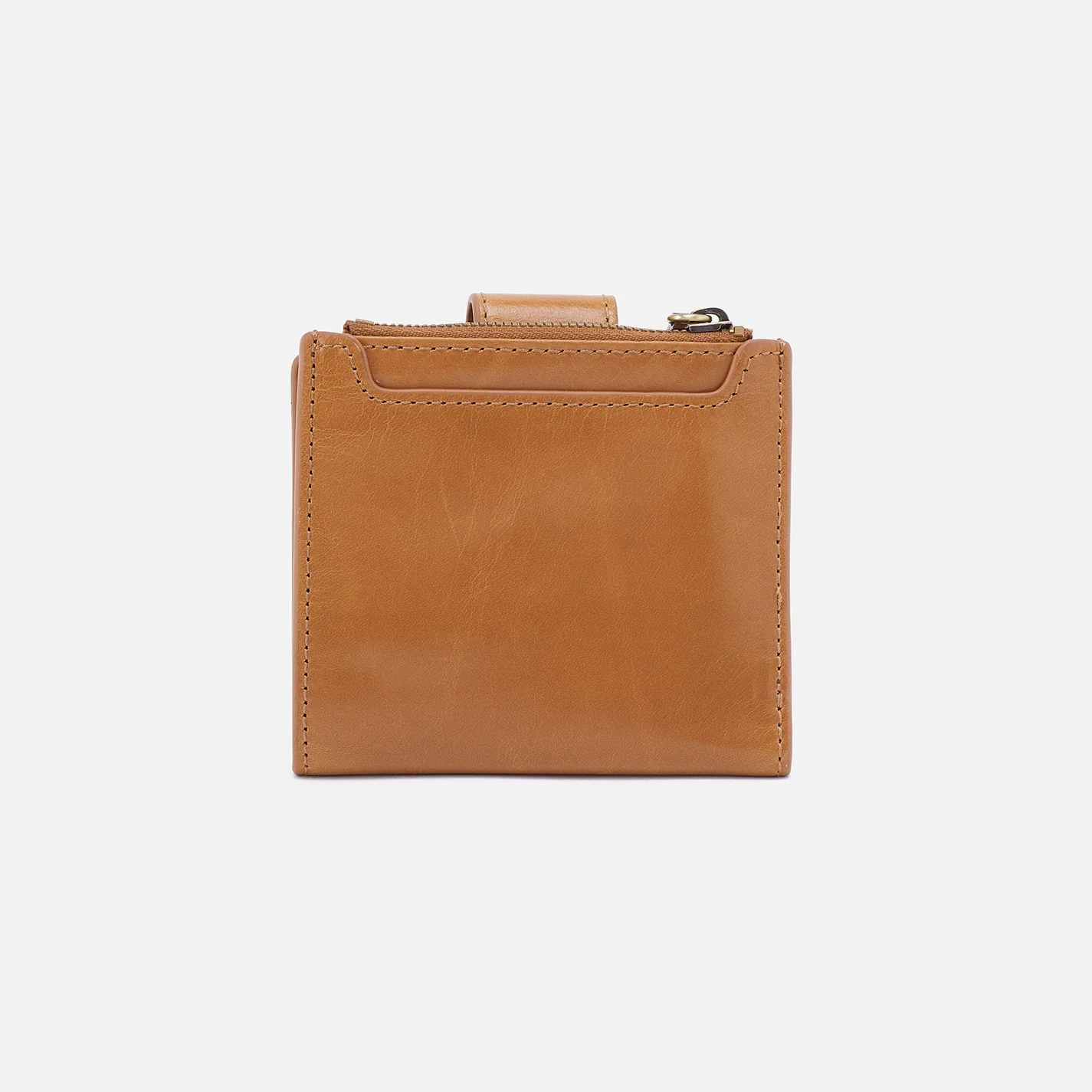 Dunn Mini Wallet In Polished Leather - Natural - Image 3