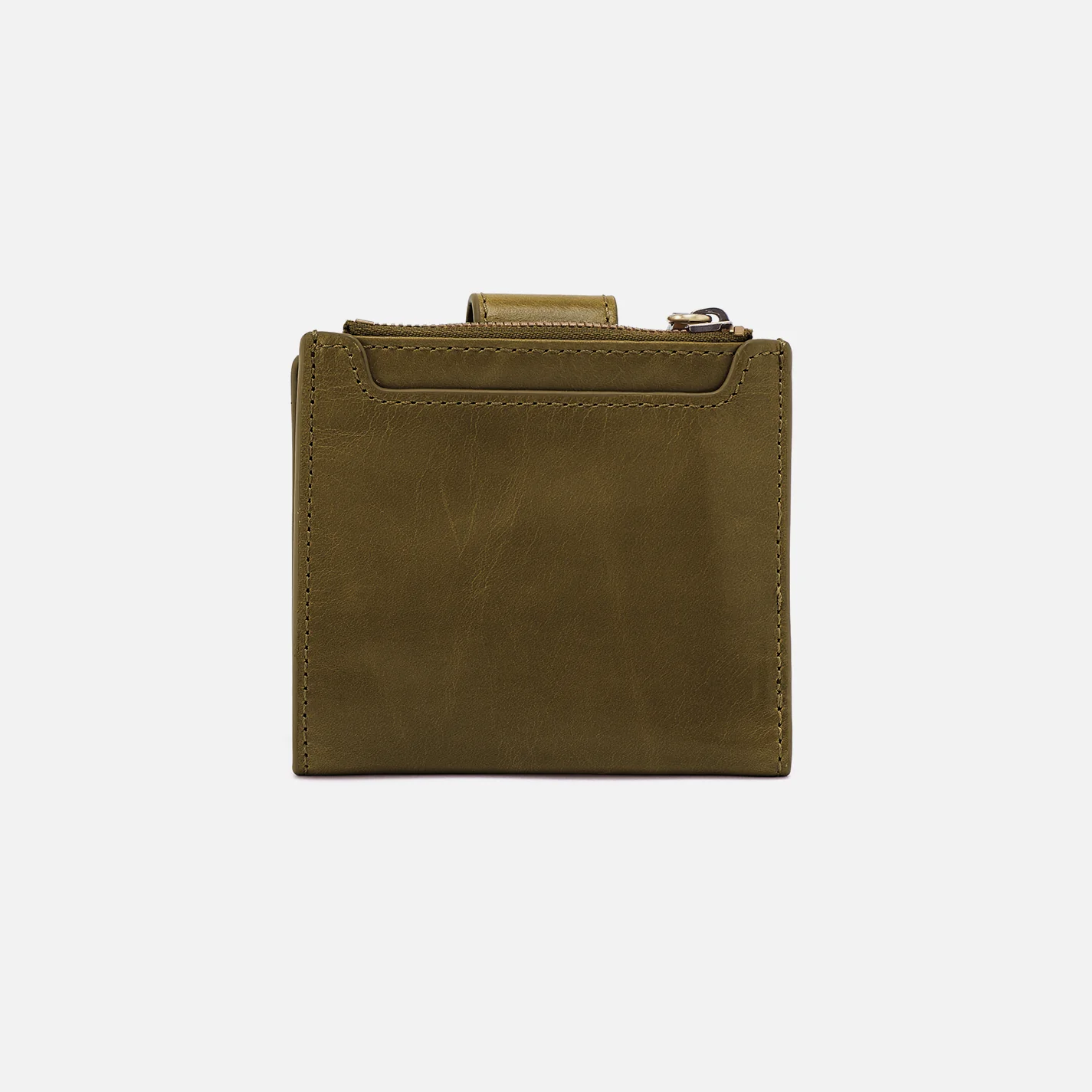Dunn Mini Wallet In Polished Leather - Olive Veil - Image 3