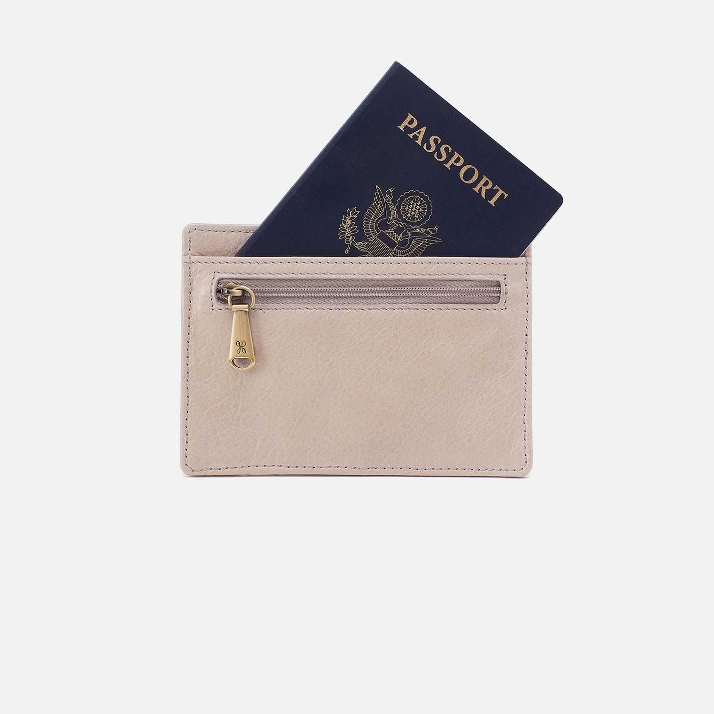 Euro Slide Card Case in Gloss Leather - Stone Gloss - Image 2