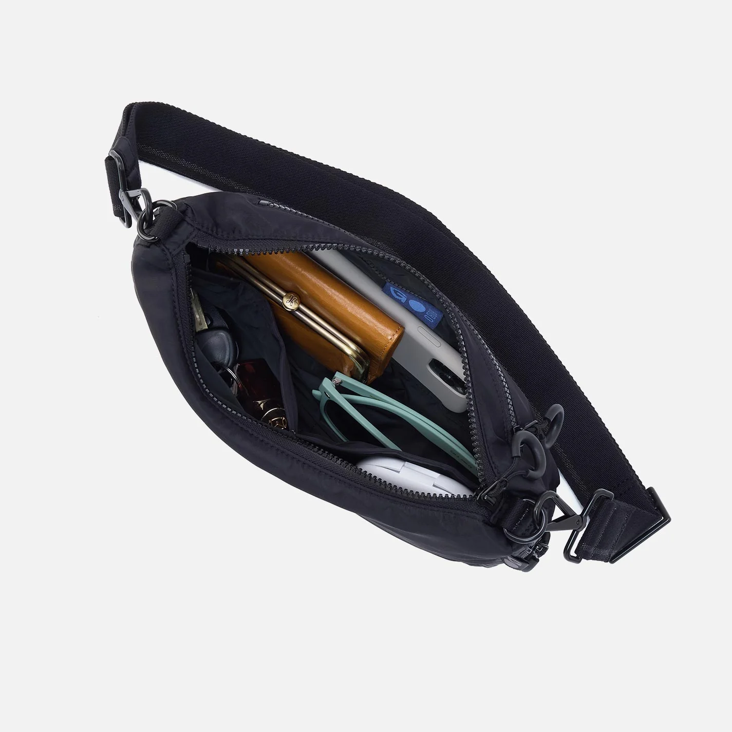 EVERY WEAR Crossbody in CaRefiber recycled nylon - Dune - Image 2