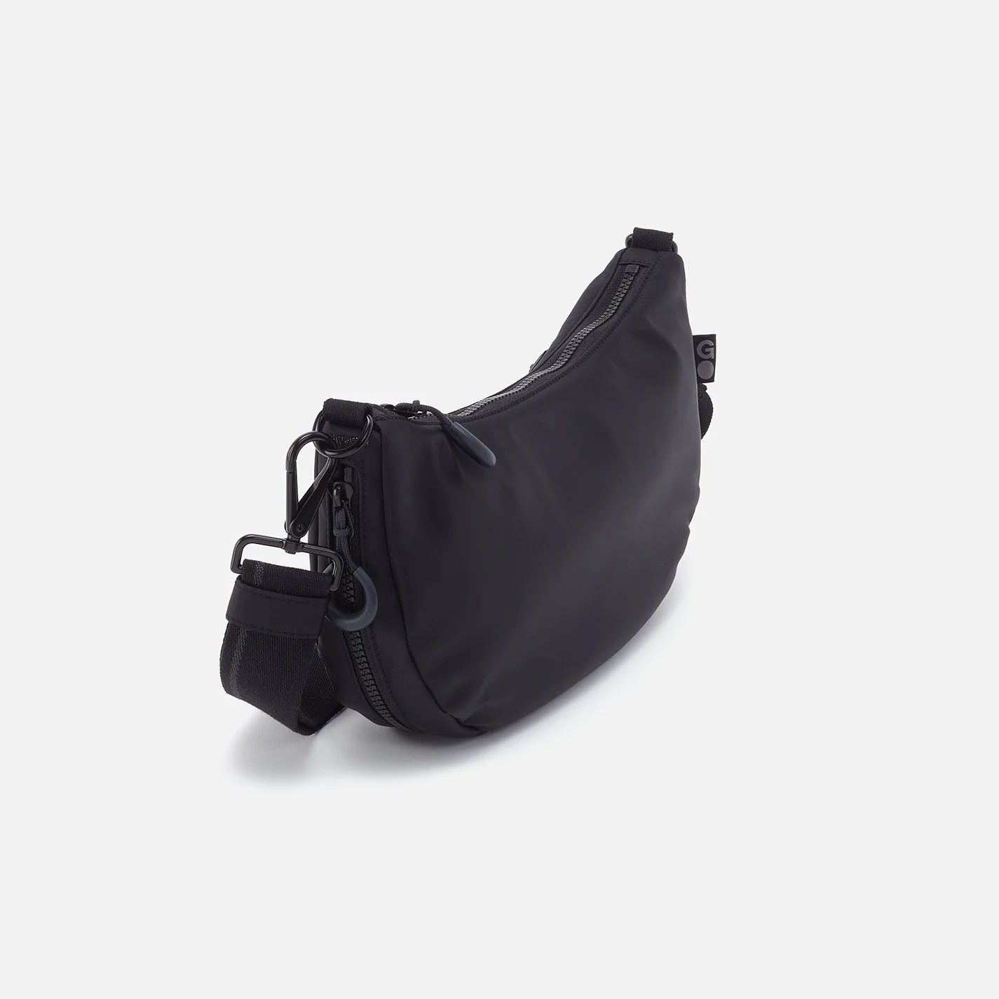 EVERY WEAR Crossbody in CaRefiber recycled nylon - Jet - Image 5