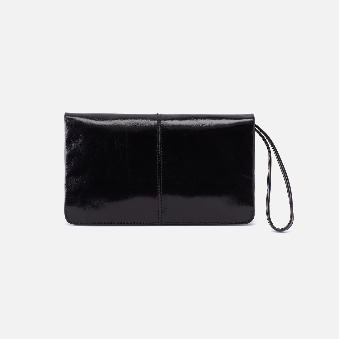 Evolve Wristlet In Polished Leather - Black - Image 4