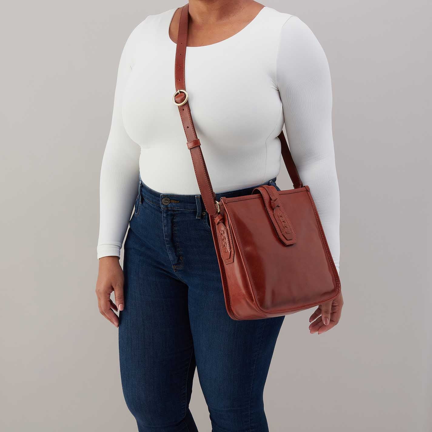 Expedition Medium Crossbody in Patina Leather - Pecan Ridge - Image 3