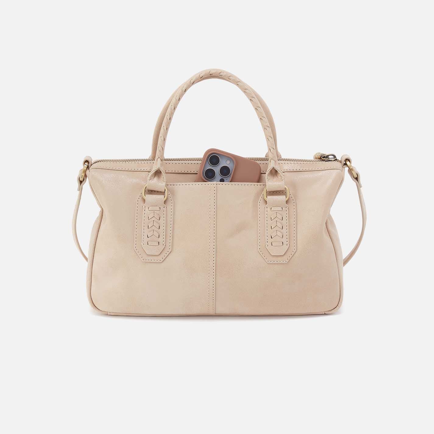 Expedition Satchel in Buffed Leather - Frosted Pearl - Image 5