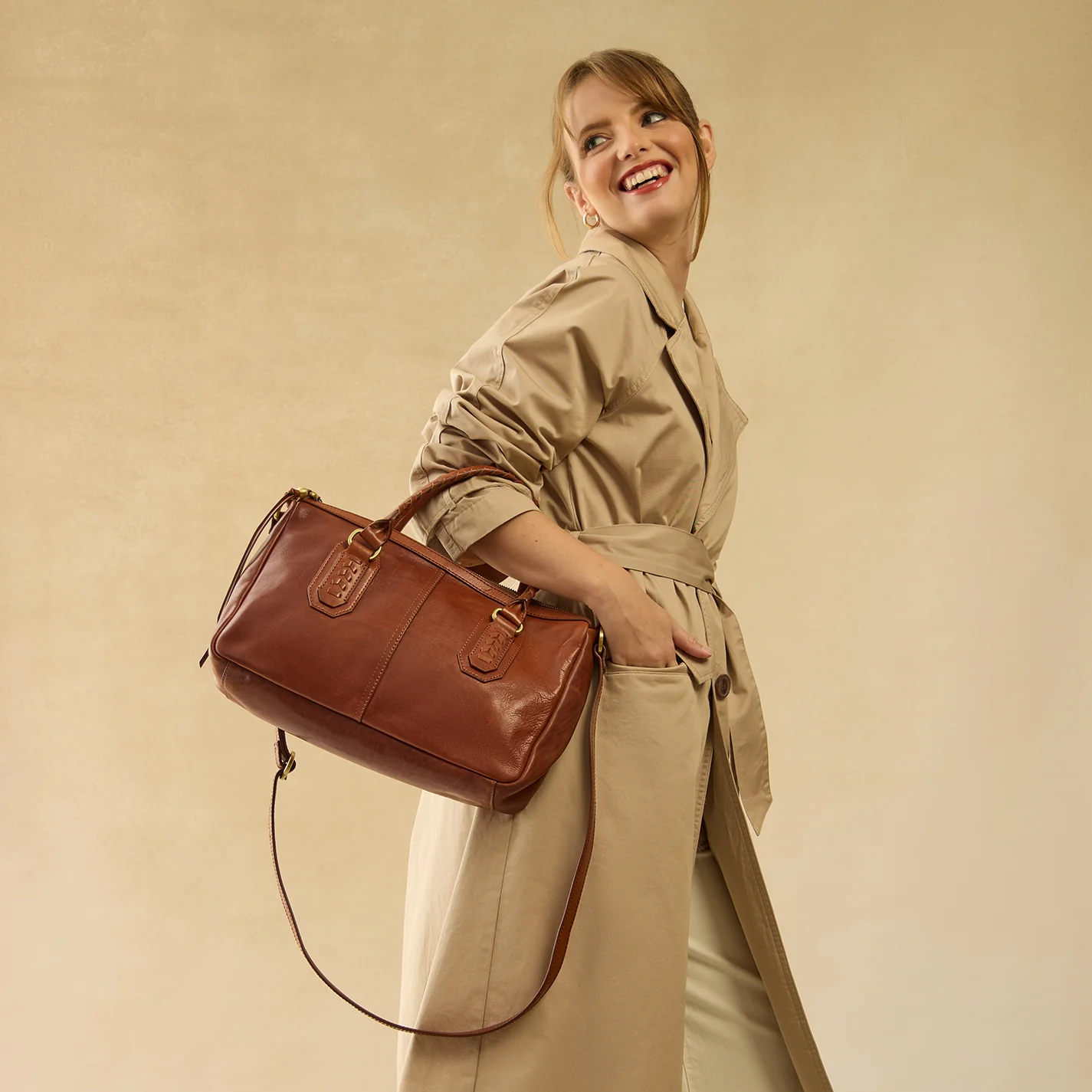 Expedition Satchel in Patina Leather - Pecan Ridge - Image 2