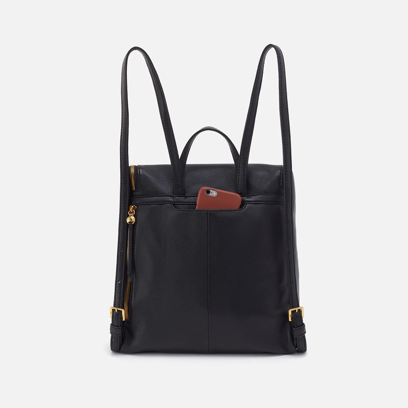 Fern Backpack in Pebbled Leather - Black - Image 5
