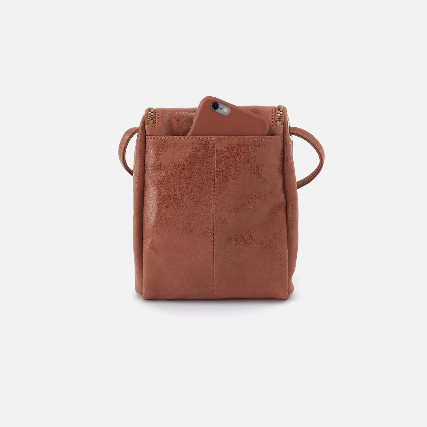 Fern Crossbody in Buffed Leather - Burnished Saddle - Image 4