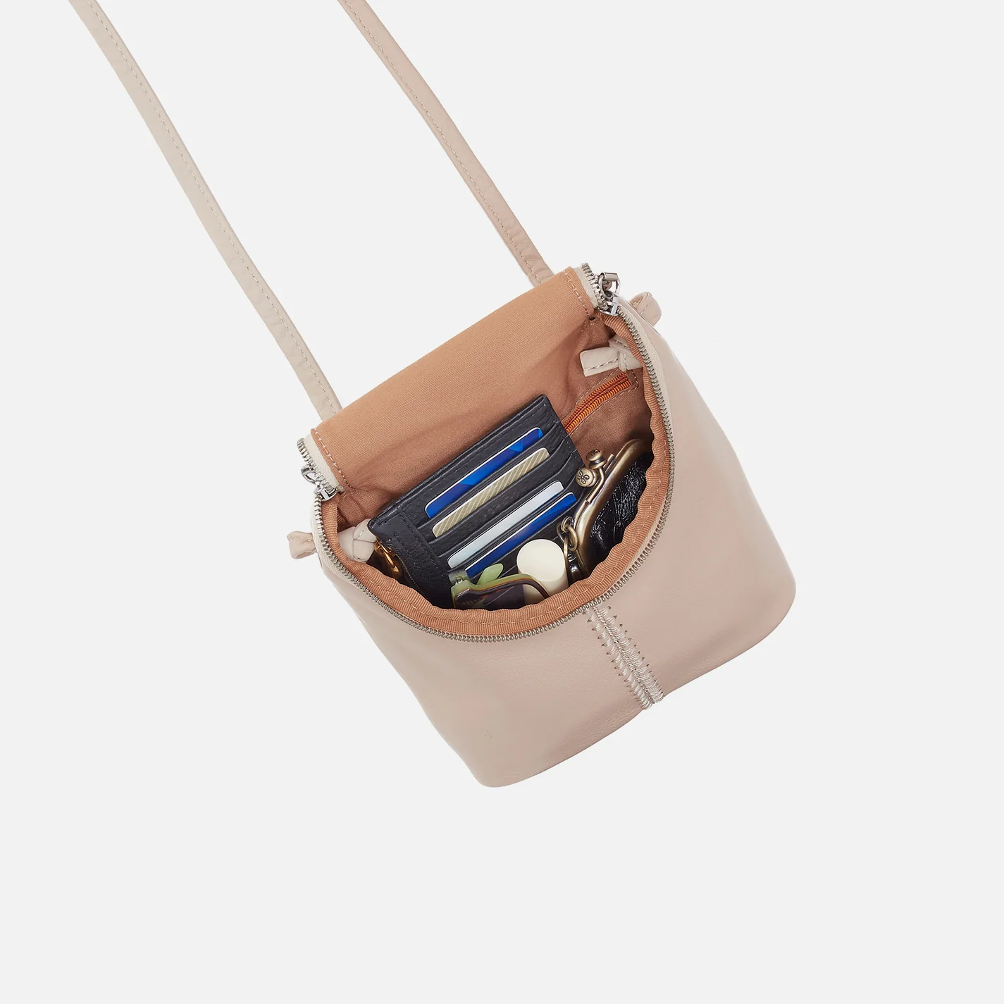 Fern Crossbody In Pebbled Leather - Stonewash - Image 3