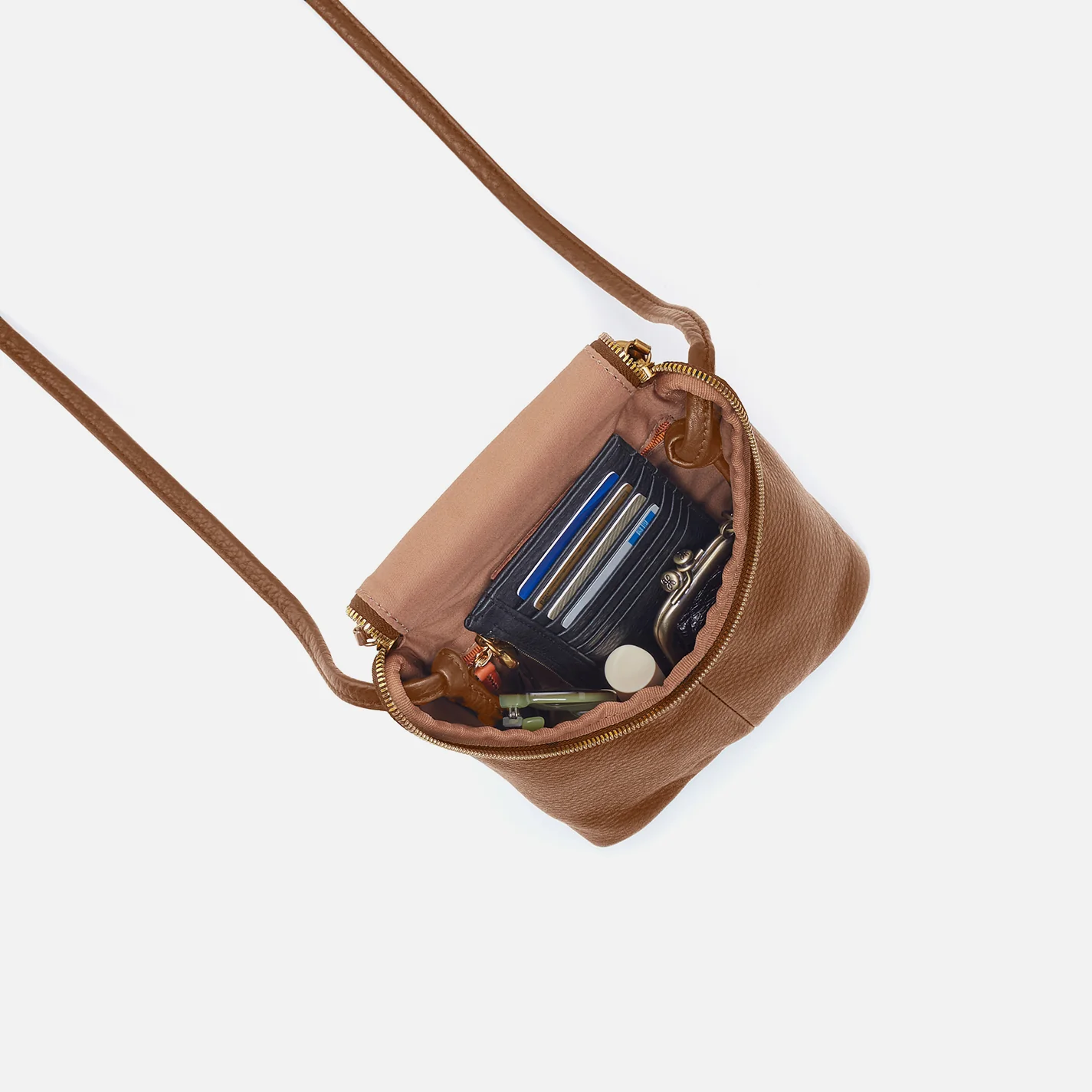 Fern Crossbody In Pebbled Leather - Timber Brown - Image 3