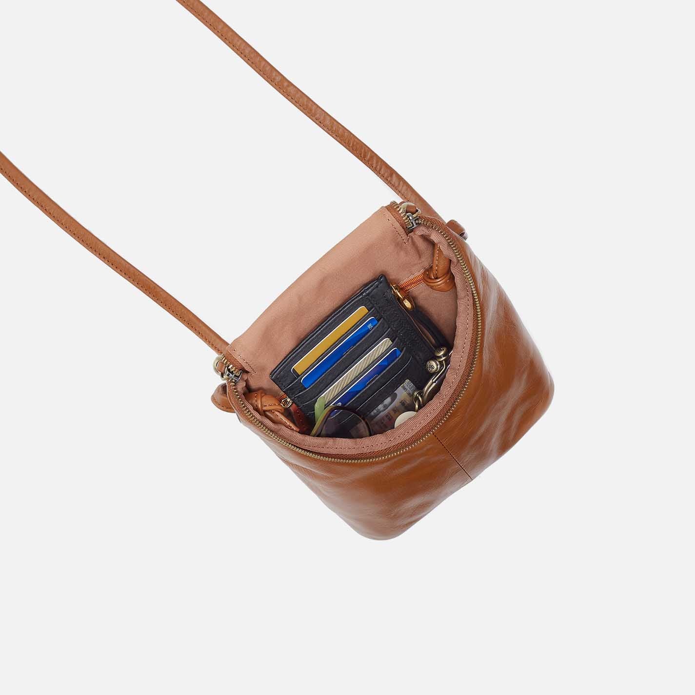 Fern Crossbody in Polished Leather - Truffle - Image 4